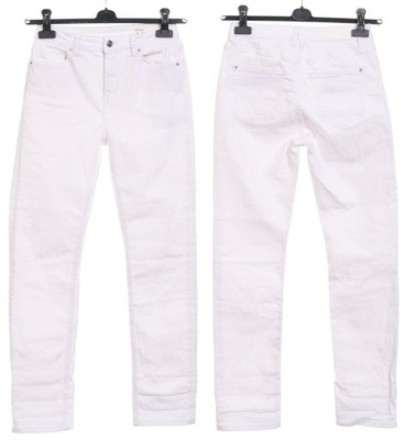 ESPRIT STRAIGHT SLIM jeansy damskie białe W26 L30