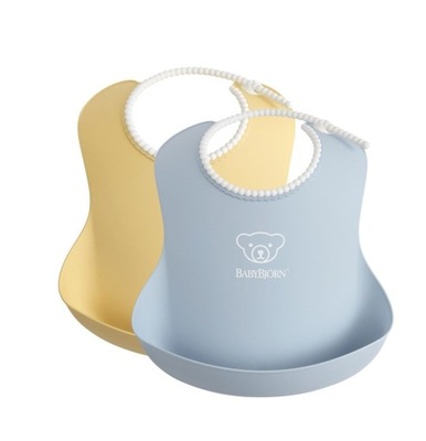 ŚLINIAK Z KIESZONKĄ YELLOW BLUE 2-PAK BABYBJORN