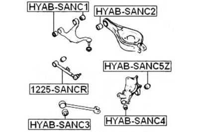 Втулка подшипник рычага febest 527203k050 551182b00 фото №1