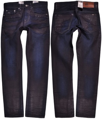 G-STAR nohavice TAPERED regular NAVY jeans RAW _ W36 L32