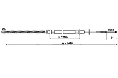 CABLE FRENOS DE MANO VW GOLF 3 VENTO 1.4-2.0 0  