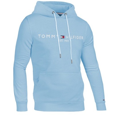 Bluza Tommy Hilfiger z kapturem niebieski r.L