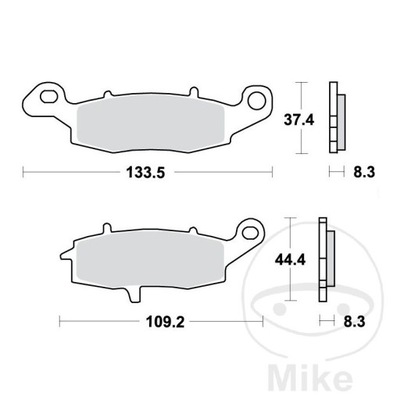 ZAPATAS DE FRENADO PARTE DELANTERA / PARTE TRASERA TRW MCB681SRT SUZUKI  