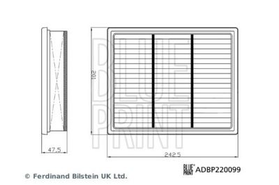 ФІЛЬТР ПОВІТРЯ ADBP220099