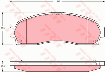 Гальмівні колодки гальмівний. ford explorer 99-02 4,0 v6 фото №1