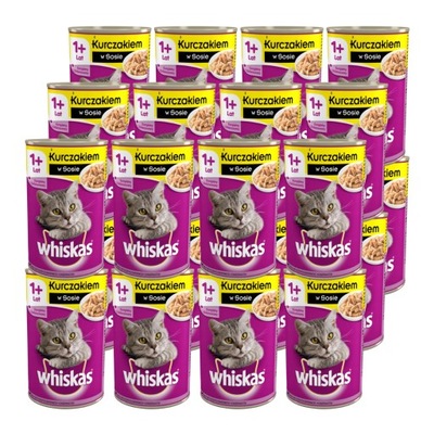 WHISKAS Adult dla Kota KURCZAK W SOSIE 400g x24