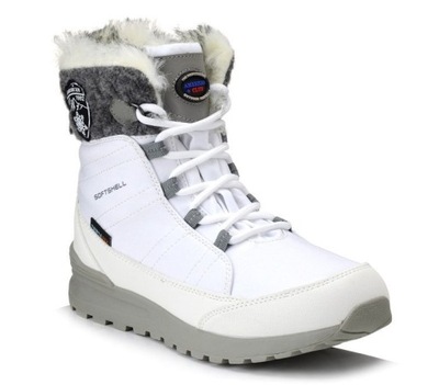 Buty zimowe dziecięce ocieplane śniegowce białe American Club SN 39/23 32