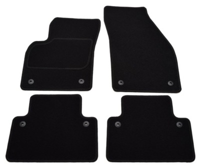 VOLVO S40 2004-2012R. NEGRAS ALFOMBRILLAS DE FELPA - ECONOMY.  