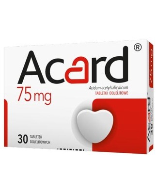 ACARD 75 mg 30 tabl. Na serce