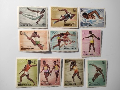 Burundi Igrzyska Olimpijskie 1964 – Tokio, Japonia – z napisem „TOKYO 1964”