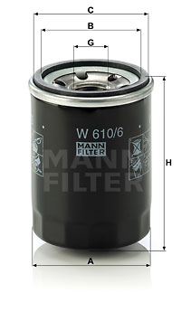 MANN-FILTER W 610/6 ФІЛЬТР МАСЛА