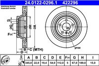 ATE DISCO DE FRENADO PARTE TRASERA 345X22 V MERCEDES GLE C292 15-/GLE W166  