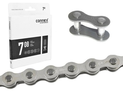 Łańcuch rowerowy CONNEX 708 7.8mm nikiel 5 6 7 rzędowy