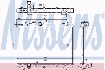 NISSENS NISSENS 69400 CHLODNICA, SISTEMA DE REFRIGERACIÓN DEL MOTOR  