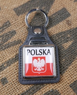 Polska Godło Metalowo Skórzany Brelok