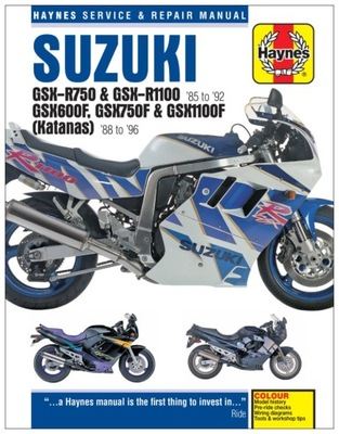 SUZUKI GSX-R 750 1100 GSX 600 750 1100 (1985-1996) MANUAL REPARACIÓN 24H  