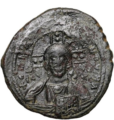 N118. Bizancjum, Bazyli II i Konstantyn VIII 976-1028, follis, Chrystus