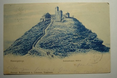 Riesengebirge - Karkonosze - Śnieżka - litografia 1900 r.