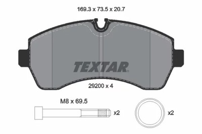 2920006/TEX КОЛОДКИ ТОРМОЗНЫЕ ПЕРЕДНЯЯ