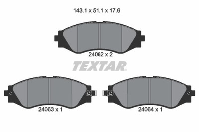 TEXTAR 2406201 КОМПЛЕКТ КОЛОДОК ТОРМОЗНЫХ, ТОРМОЗА