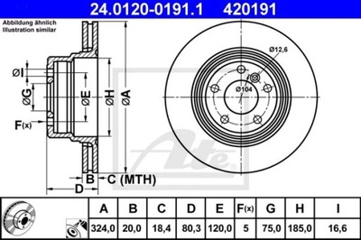 ATE 24.0120-0191.1 ДИСК ТОРМОЗНОЙ