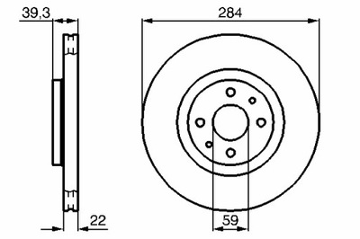 BOSCH ДИСКИ ДИСКОВЫЕ ТОРМОЗНОЕ 2SZT. ПЕРЕД ALFA ROMEO 145 146 155 FIAT КУПЕ фото