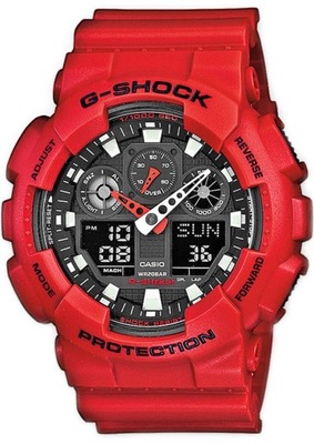 Zegarek Męski CASIO G-SHOCK GA-100B-4AER Czerwony