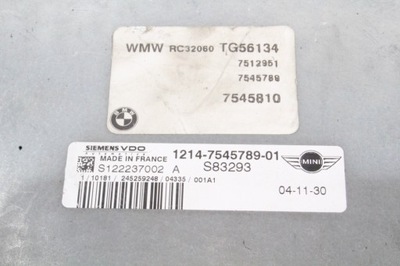 Бортовой компьютер двигателя mini cooper r56 7545789 2005 фото №1