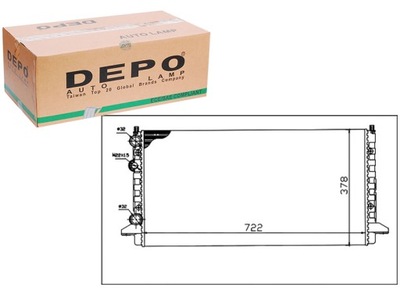 РАДИАТОР ДВИГАТЕЛЯ DEPO 3A0121253AB 041930N 8MK3767