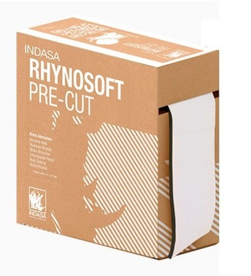 БУМАГА ŚCIERNY NA GĄBCE INDASA RHYNOSOFT PRE CUT 115MM P240 X 25M