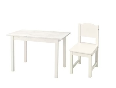 IKEA SUNDVIK Zestaw stolik z krzesełkiem biały