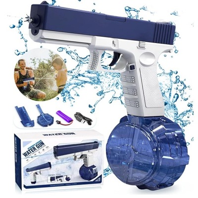 ELEKTRYCZNY AUTOMATYCZNY PISTOLET NA WODĘ GLOCK DWA MAGAZYNKI, BLUE