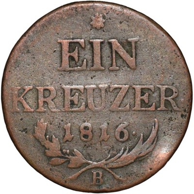 Austria 1 kreuzer krajcar 1816 B