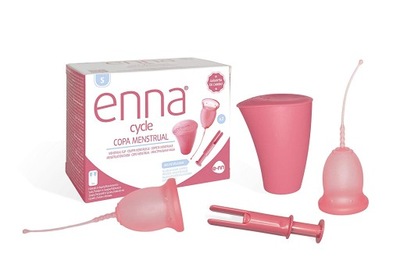 Kubeczki menstruacyjne z aplikatorem i pojemnikiem Enna Cycle 2 szt. r. S