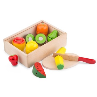 New Classic Toys - Drewniany zestaw owoców do kroj