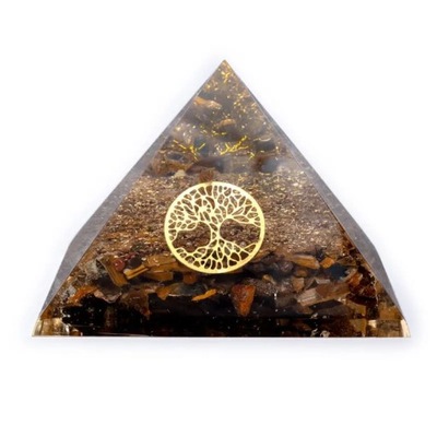 Orgonit Piramida Tygrysie Oko, symbol Drzewo życia
