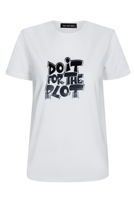 Biały T-shirt Basic- Do It... S