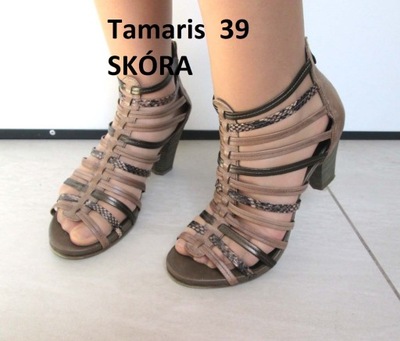 Tamaris buty sandały skóra 39