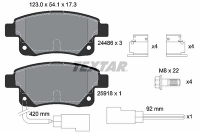 TEXTAR 2448601 КОЛОДКИ ГАЛЬМІВНІ