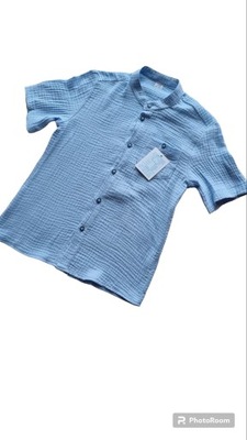Błękitna muślinowa koszula 140