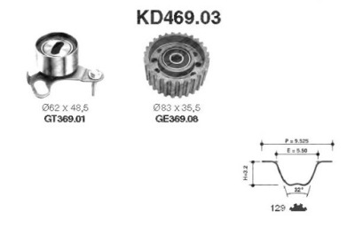 Snr kd469.03 набор ремень распределительного вала фото №1