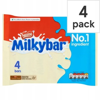 Milkybar White Chocolate 4 batony 100G UK