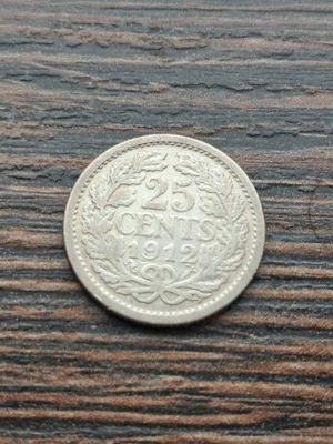 Holandia, 25 centów 1912, Srebro