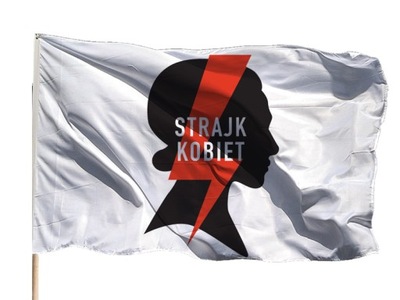 FLAGA 110x70 cm - STRAJK KOBIET PROTEST PIEKŁO