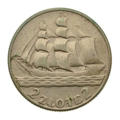 2 złote 1936 r. - Żaglowiec (7)