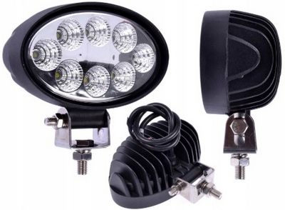 Лампа робоча led овальна elipsa 8 led 12/24v фото №1