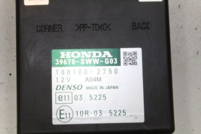 Модуль pdc honda cr-v iii re_ 39670swwg03 2.2l дизель 110kw 2010 фото №1