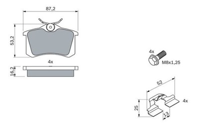 BOSCH 0 986 494 600 КОЛОДКИ ГАЛЬМІВНІ