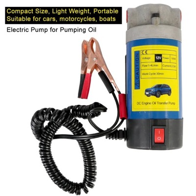 МОТОЦИКЛ OIL ДИЗЕЛЬ EXTRACTOR PUMP 12V OIL TRANSFER PUMP 1-4L/MIN ELECT~48021