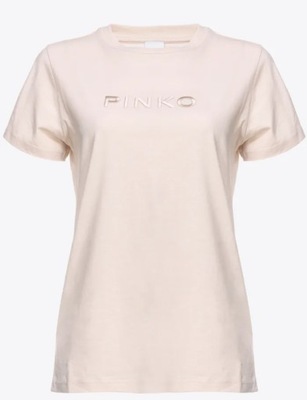 PINKO T-SHIRT DAMSKI BEŻOWY ' START ' 101752 A1NW C32 XS